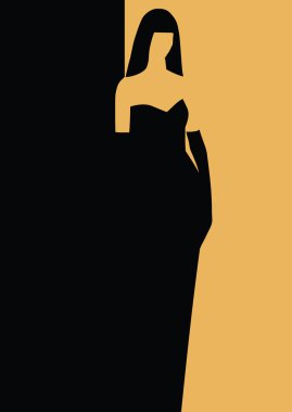 Lady in an evening dress clipart