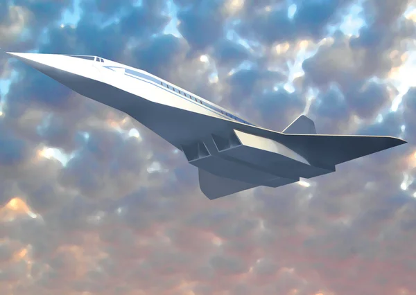 Süpersonik yolcu uçağı — Stok fotoğraf