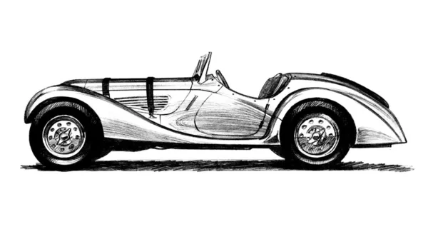 Dwumiejscowy samochód starodawny — Zdjęcie stockowe