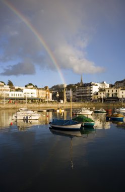 A Rainbow over Torquay. clipart