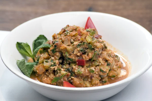 Fried Aubergine and pepper stew — Stock Photo, Image