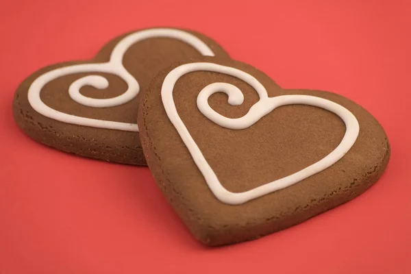 Любов серця печиво — стокове фото