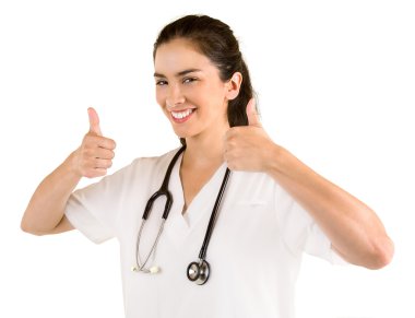 Smiling Nurse With Thumbs Up
