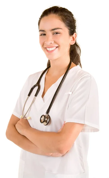 Enfermeira Sorrindo Posando — Fotografia de Stock