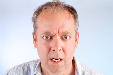 Man Angry about Something clipart