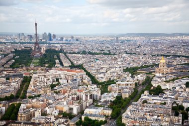 Elevated View of Paris, France clipart
