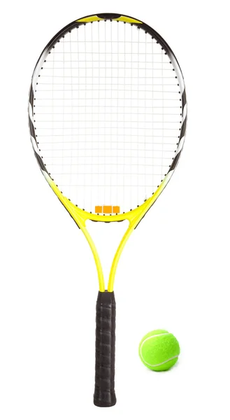 Raqueta y pelota de tenis — Foto de Stock