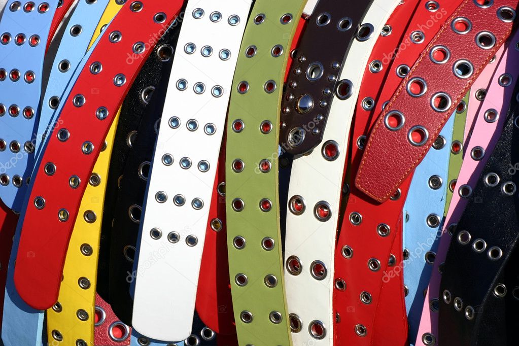 Multicolored women's belts