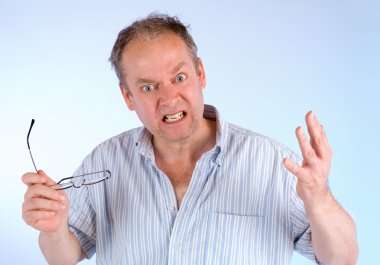 Man Angry about Something clipart