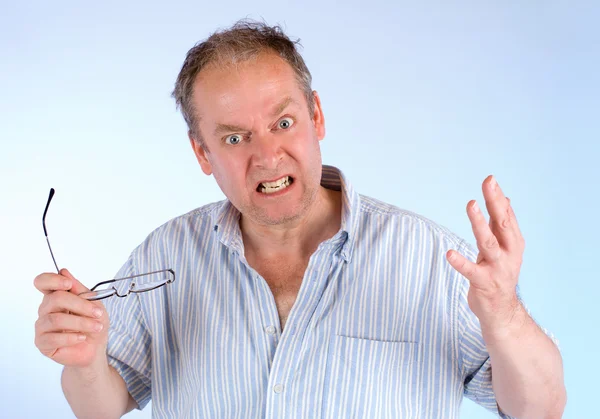 Muž naštvaný kvůli něčemu — Stock fotografie