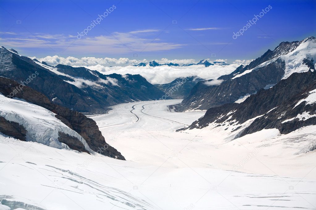 Aletsch Glacier in the Alps