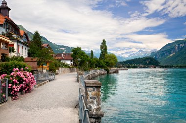 Lake in Brienz, Berne, Switzerlan clipart