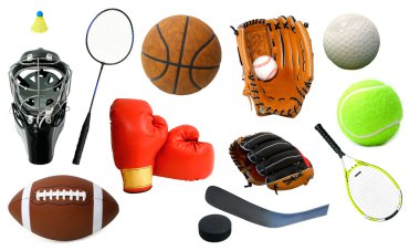 Various Sports Items clipart