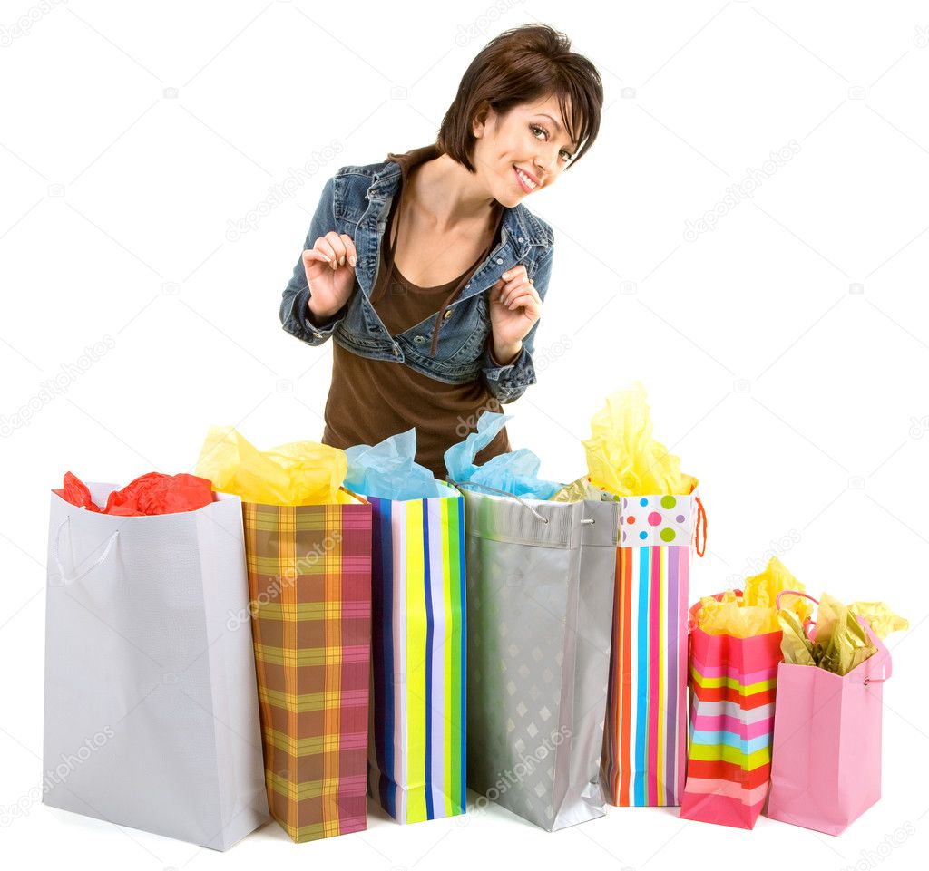 Young Woman on a Shopping Spree