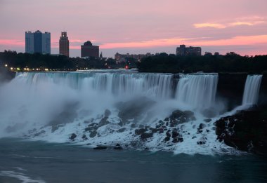 Niagara Falls USA Before Sunrise clipart