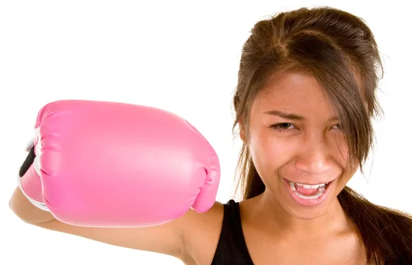 Menina boxe — Fotografia de Stock