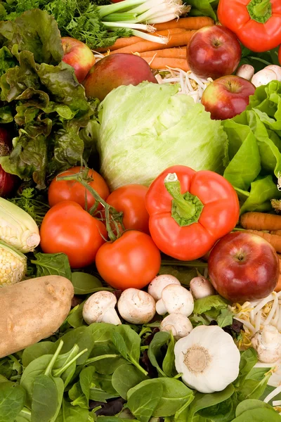 Gemüse und Äpfel — Stockfoto