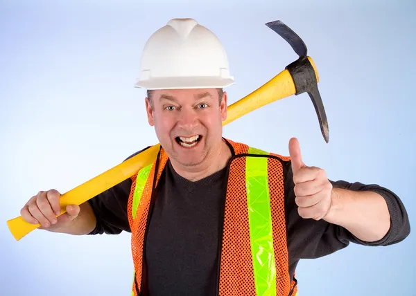 Mutlu inşaat işçisi Stok Fotoğraf
