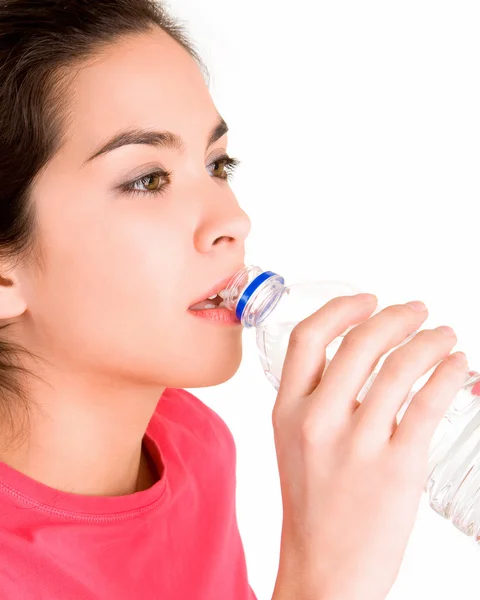 Young Woman Drinking Water — Stock Photo, Image