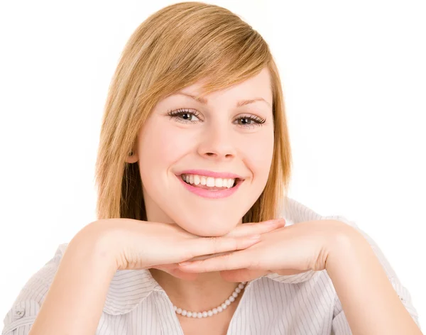 Smiling Young Blonde Girl — Stock Photo, Image
