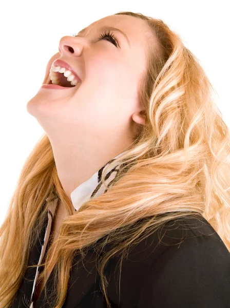 Young Lady Celebrating her Success — Stock Photo, Image
