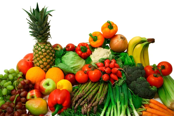 Gemüse und Obst Arrangement — Stockfoto