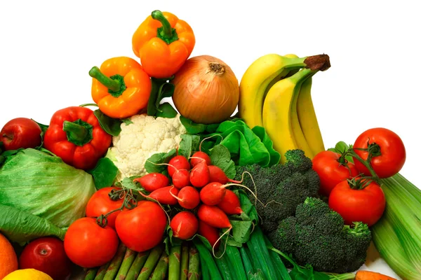 Организация овощей и фруктов — стоковое фото