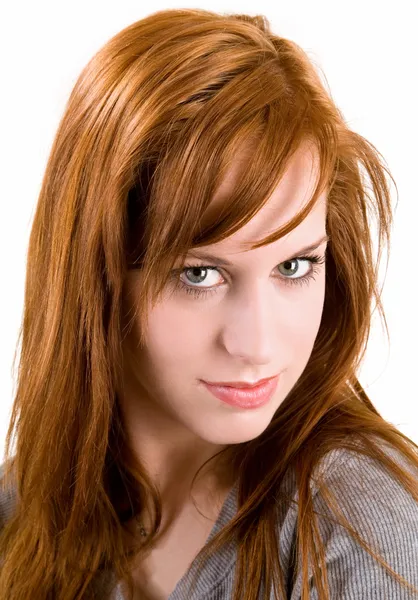 美丽的红发肖像 — 图库照片