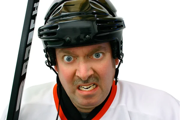 Jugador de hockey en la caja de castigo —  Fotos de Stock