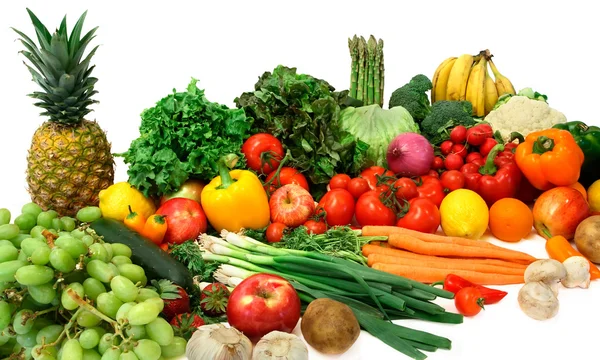 Anordnung von Gemüse und Obst — Stockfoto