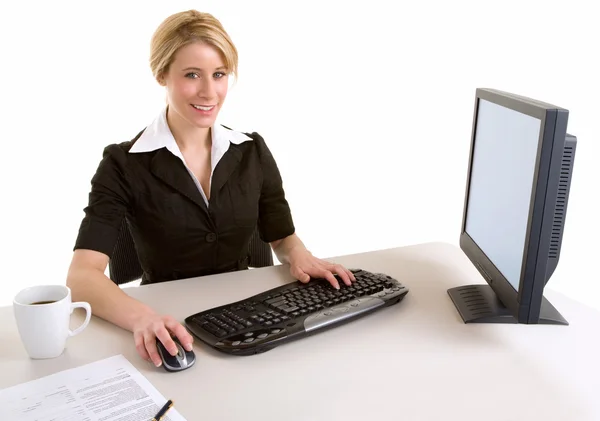Businesswoman Working on her Computer — Stock Photo, Image