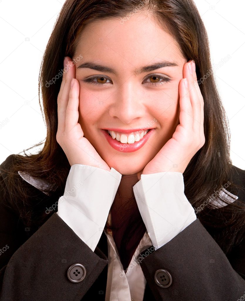 Young Woman Pleasantly Surprised — Stock Photo © Cybernesco 2394502