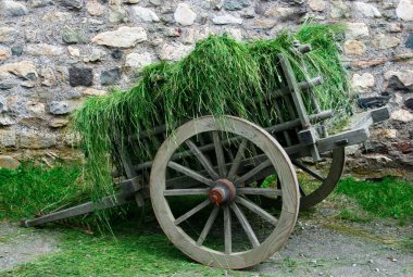 18th Century Hay Cart clipart