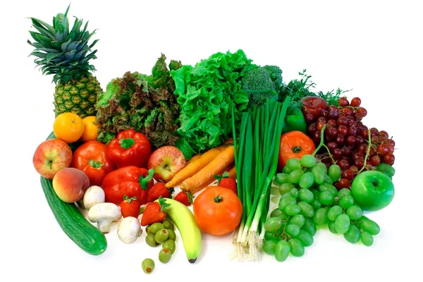 Układ warzywa i owoce — Zdjęcie stockowe