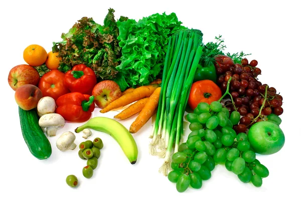 Gemüse und Obst Arrangement — Stockfoto