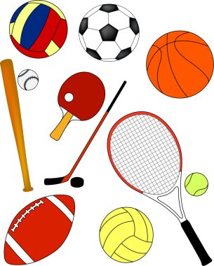 Sport equipment clipart