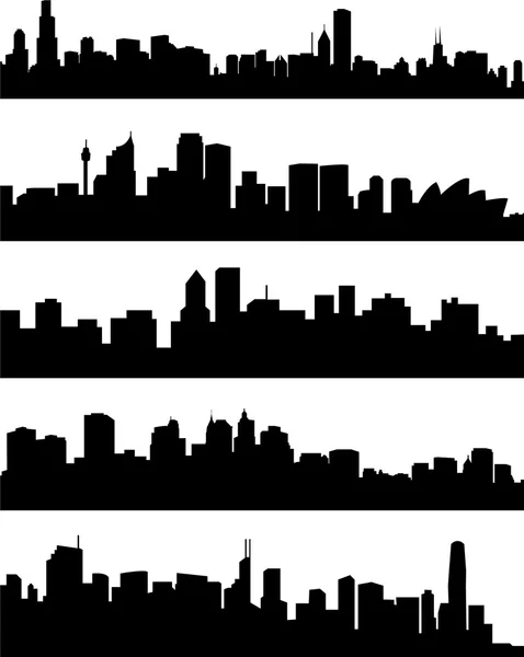 Panorama şehirler — Stok Vektör