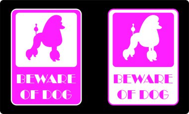 Beware of dog clipart