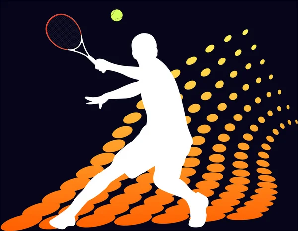 Jugador de tenis — Vector de stock