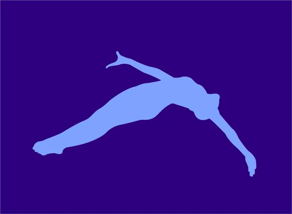ダイビングのフリー スタイル — ストックベクタ