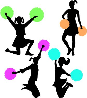 Cheerleaders clipart