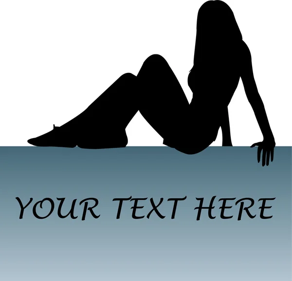 Attraktives Mädchen mit Platz für Ihren Text — Stockvektor