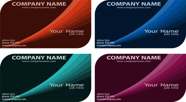 Stock vector Set of modern business cards