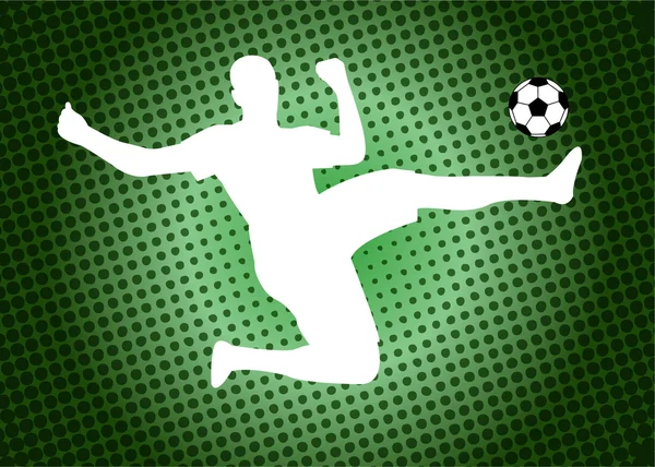 Jugador de fútbol en el fondo abstracto — Archivo Imágenes Vectoriales