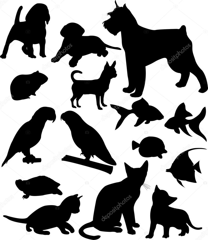 Pets silhouettes