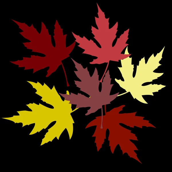 Autumn maple leaves — Stock Vector