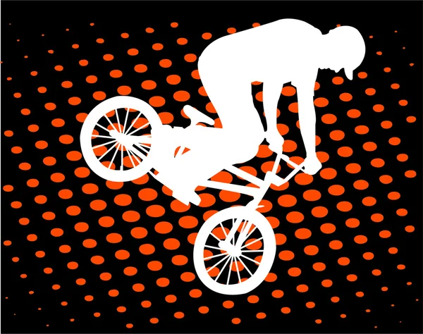 小轮车骑自行车的人 — 图库矢量图片