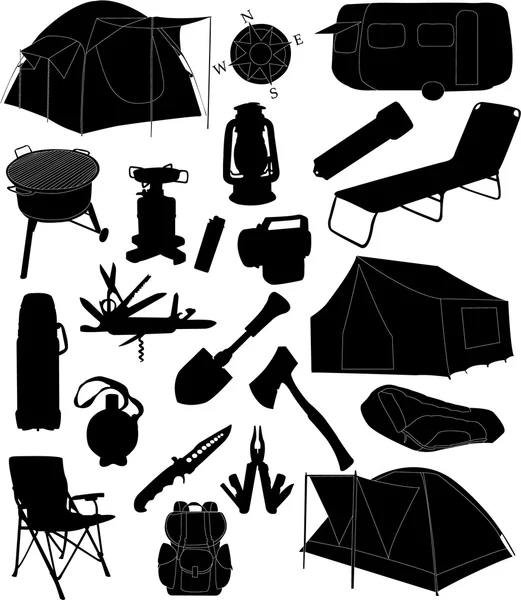 Matériel de camping — Image vectorielle