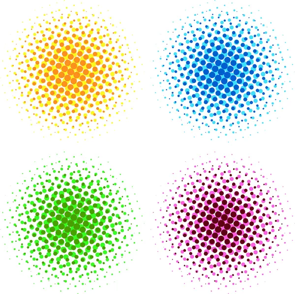 彩色半色调点 — 图库矢量图片