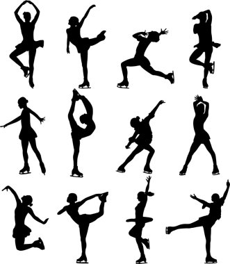 Figure skating silhouettes